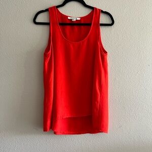 Forever 21 Red Sleeveless Tank Top with Scoop Neckline